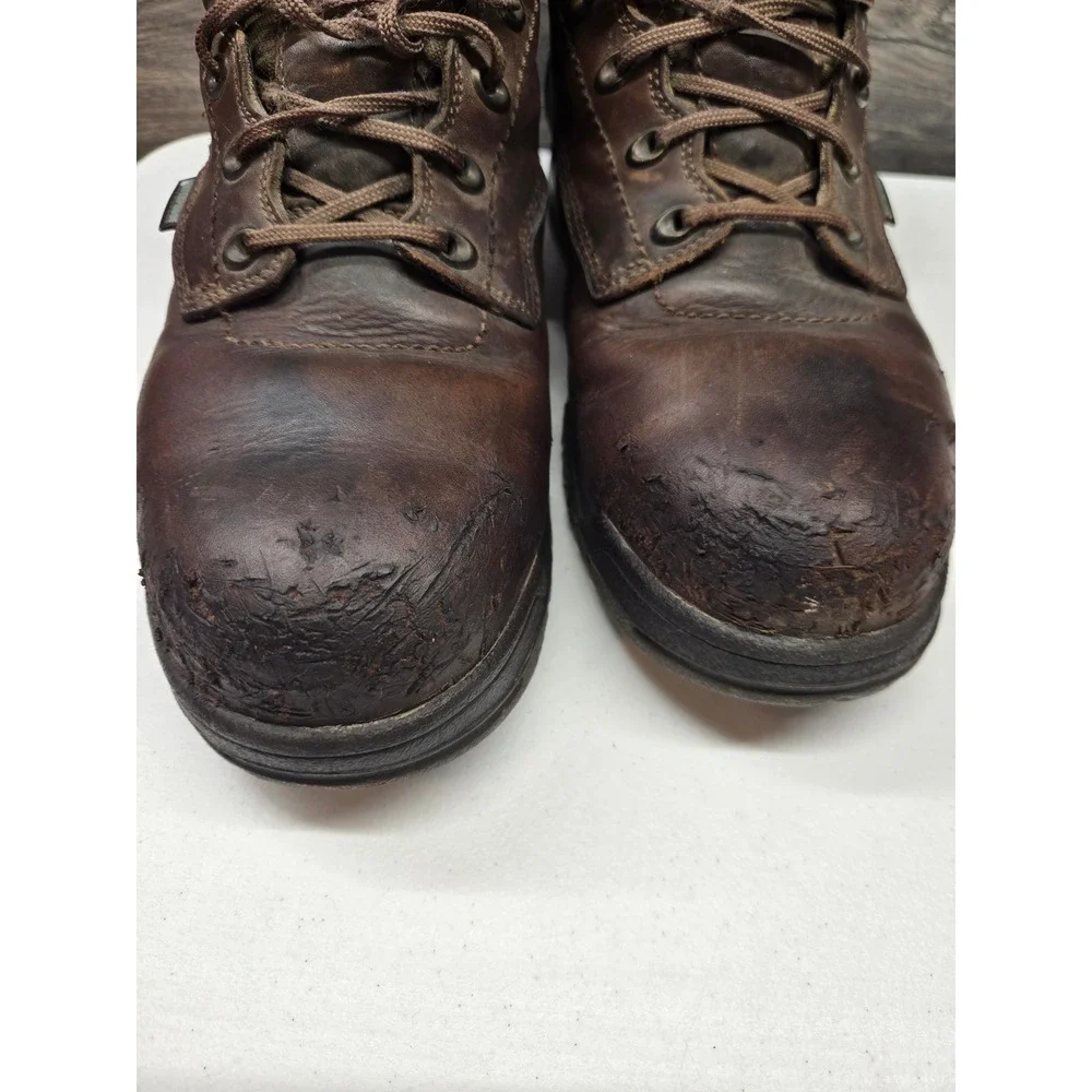 Timberland PRO‎ Titan Mens Brown Leather Waterproof Safety Toe Work Boots 10.5W